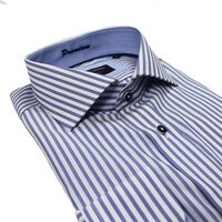 Casa Moda 3829529 Pure Cotton Stripe Pattern Modern Collar Style Shirt