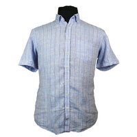 Casa Moda 9829085 Linen Button Down Collar Fashion Check Shirt