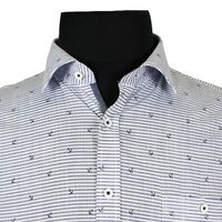Casa Moda 9829046 Pure Cotton Anchor Print Fashion Shirt