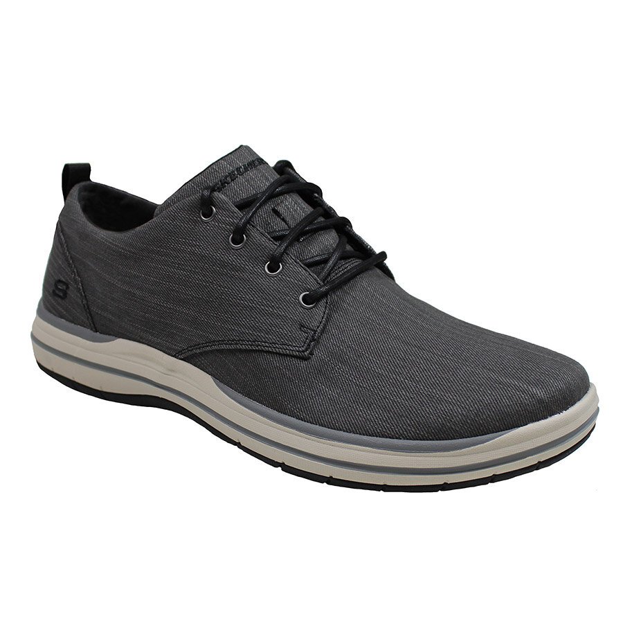 skechers lace up canvas casual shoes