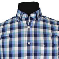 Casa Moda 9830747 Pure Cotton Box Check Button Down Collar Fashion Shirt