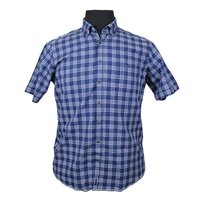 Casa Moda 9829044 Pure Cotton Check Button Down Collar Shirt