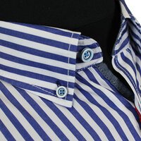 Casa Moda 9829783 Pure Cotton Bengal Stripe Buttondown Collar Shirt