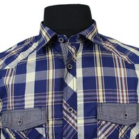 Kam 6148 Cotton Rich Retro Check with Twin Pocket Shirt