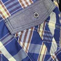 Kam 6148 Cotton Rich Retro Check with Twin Pocket Shirt