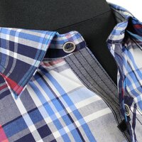 Kam 6149 Cotton Rich Retro Check with Twin Pocket Shirt