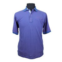 Kam 5224 Cotton Diamond Print Fashion Polo with Pocket