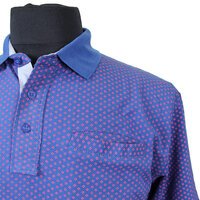 Kam 5224 Cotton Diamond Print Fashion Polo with Pocket