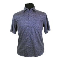 Berlin S370 Pure Cotton Small Diamond Print Fashion Shirt