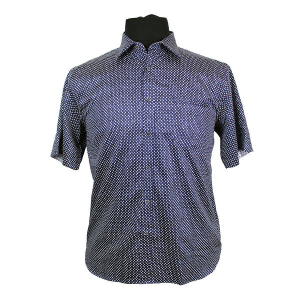 Berlin S370 Pure Cotton Small Diamond Print Fashion Shirt-shop-by-brands-Beggs Big Mens Clothing - Big Men's fashionable clothing and shoes
