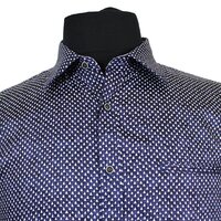 Berlin S370 Pure Cotton Small Diamond Print Fashion Shirt