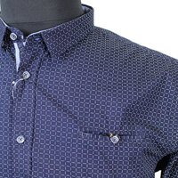 D555  11422 Cotton Check Button Under SS Shirt