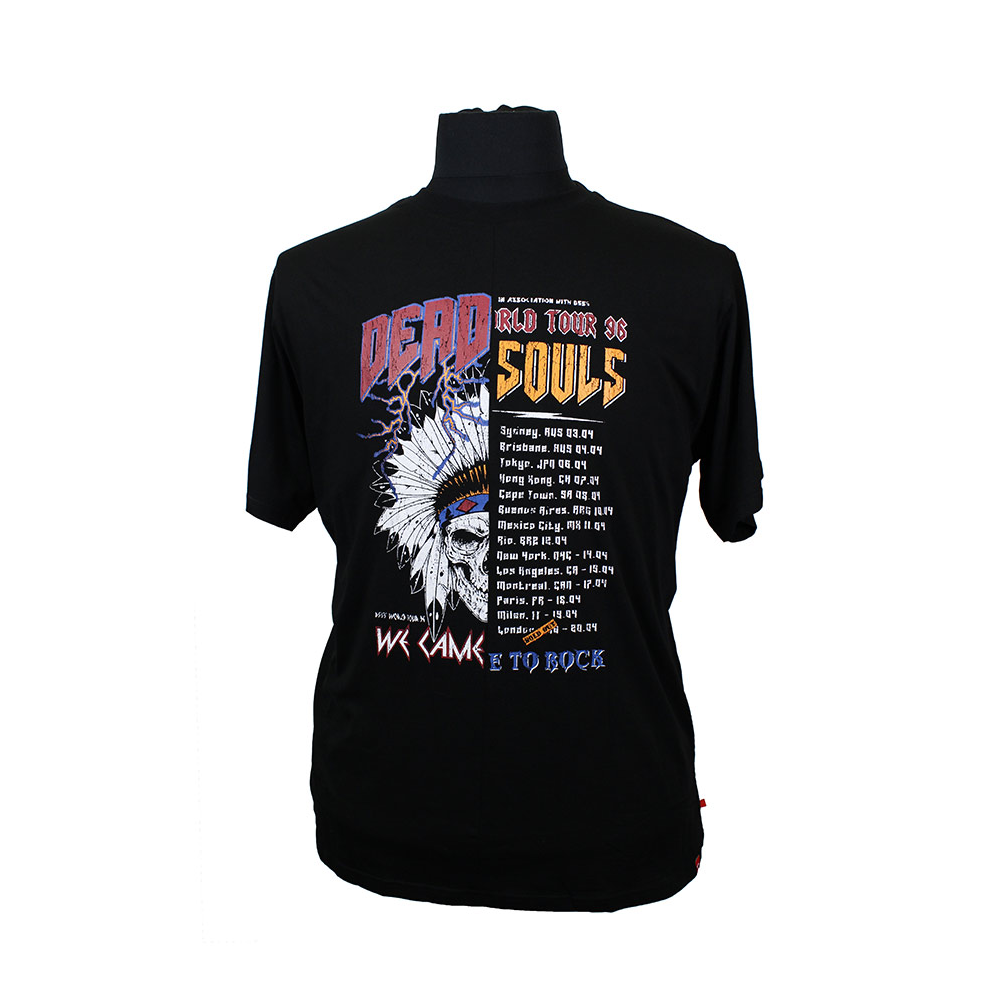 D555 16477 Pure Cotton Souls World Tour Print Tee