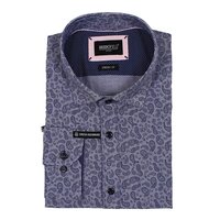 Brooksfield 1529 Luxe Cotton Stretch Pattern Print Fashion Shirt