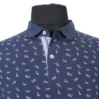 Kitaro 181571 Pure Cotton Shark Pattern Fashion Polo