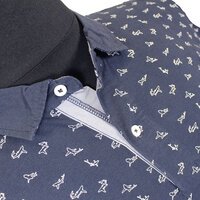 Kitaro 181571 Pure Cotton Shark Pattern Fashion Polo