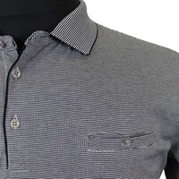 Kitaro 181544 Mercerised Cotton Dot Weave Pattern Polo with Pocket