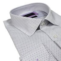 Brooksfield 1428 Luxe Cotton Dobby Weave Pin Spot Pattern Shirt
