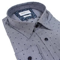 Brooksfield 1460 Cotton Stretch Spot Pattern Fashion Shirt