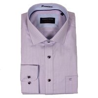 Casa Moda 51400 Pure Cotton Hessian Weave Stripe Pattern Shirt