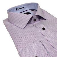 Casa Moda 51400 Pure Cotton Hessian Weave Stripe Pattern Shirt