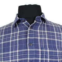 Replika 81334 Textured Cotton Large Check Fashion Shirt