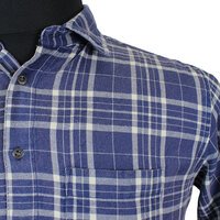 Replika 81334 Textured Cotton Large Check Fashion Shirt