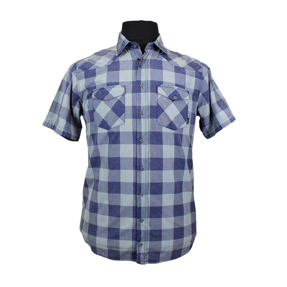 Replika 81333 Pure Cotton Twin Pocket Check Fashion Shirt