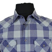 Replika 81333 Pure Cotton Twin Pocket Check Fashion Shirt