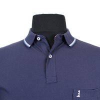 North 56 81141 Pique Cotton with Trim Collar Pocket Polo