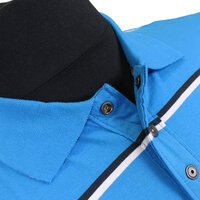 Replika 81318 Cotton Stretch Wide Horizontal Stripe Fashion Polo