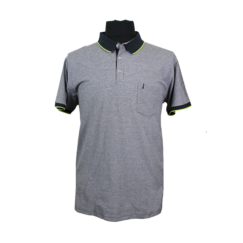 North 56 81143 Cotton Marl Weave Pocket Polo with Trim