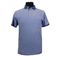 North 56 81143 Cotton Marl Weave Pocket Polo with Trim