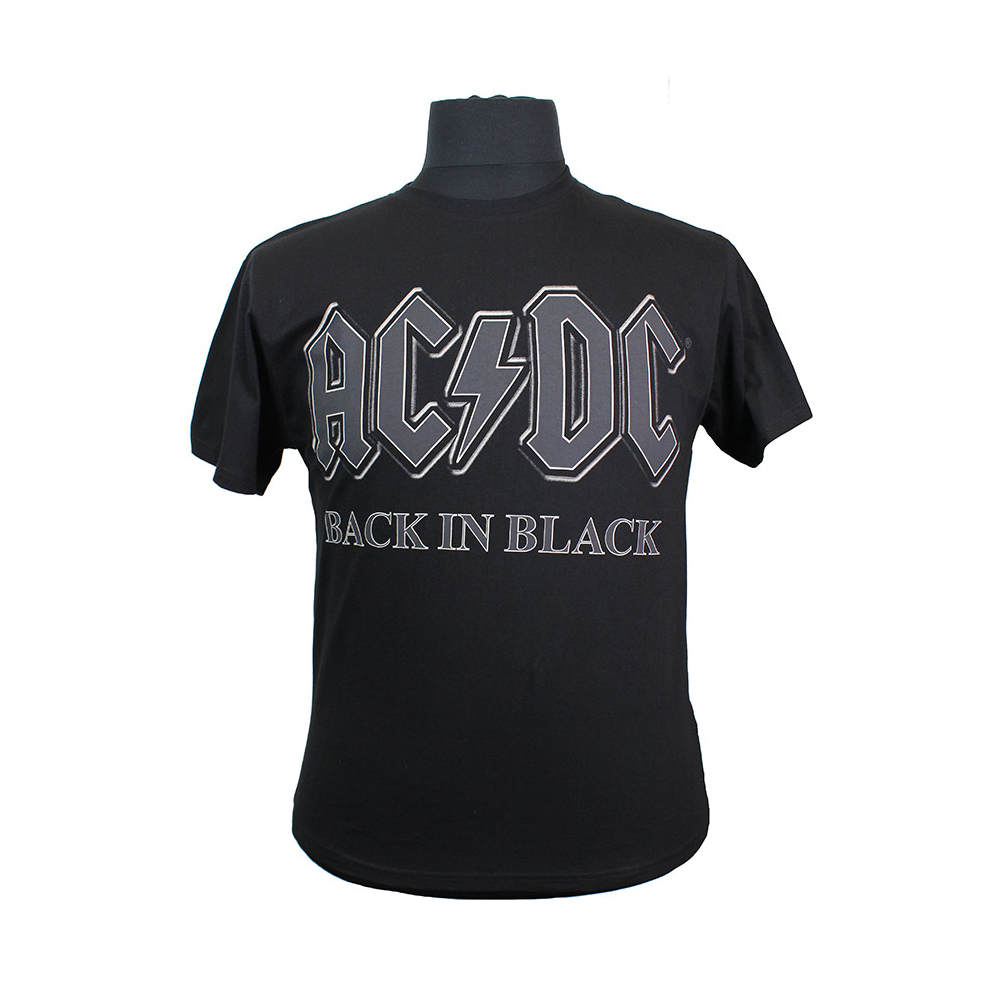 Replika 81390 Pure Cotton Licensed ACDC  Back In Black Fashion Tee