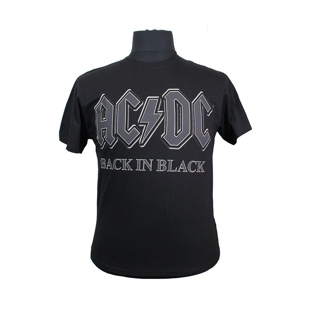 Replika 81390 Pure Cotton Licensed ACDC  Back In Black Fashion Tee