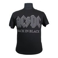 Replika 81390 Pure Cotton Licensed ACDC  Back In Black Fashion Tee