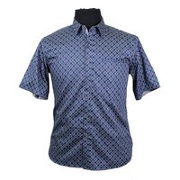 Berlin S354 Pure Cotton Small Multi Pattern Print Shirt