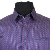 Berlin S350 Pure Cotton Pyramid Mini Print Pattern Shirt