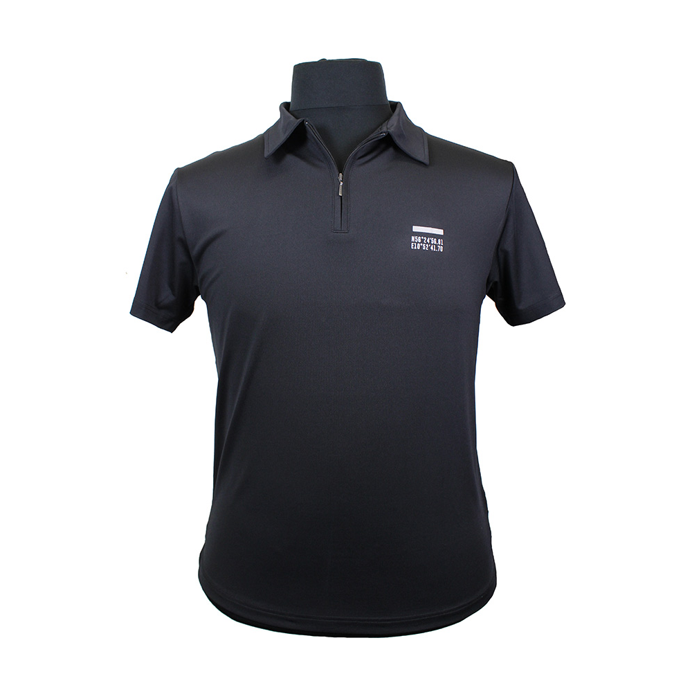 North 56 81136 Cool Effect Stretch Latitude Logo Zip Polo