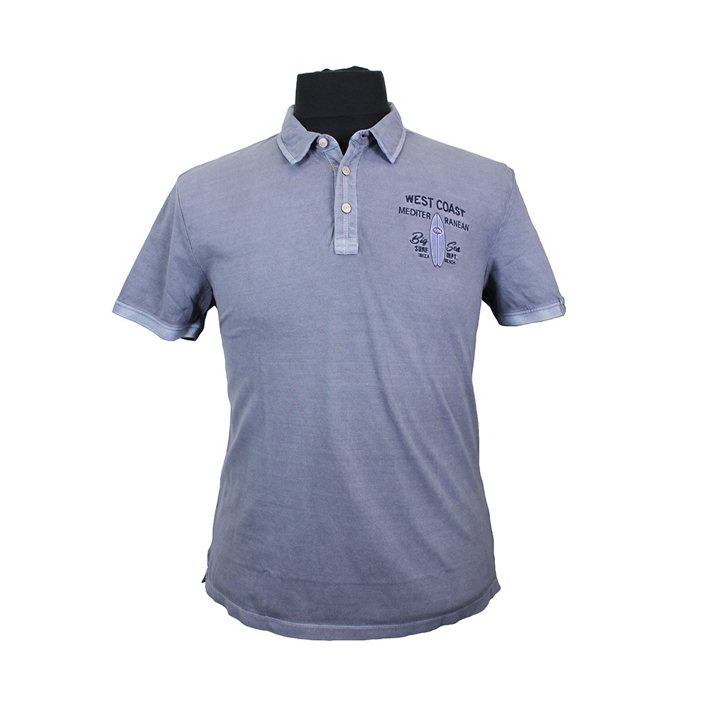 Kitaro 181513 Pure Cotton West Coast Surf Logo Polo