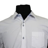 Pureshirt Platinum183 Cotton Rich Self Colour Slub Pattern Shirt