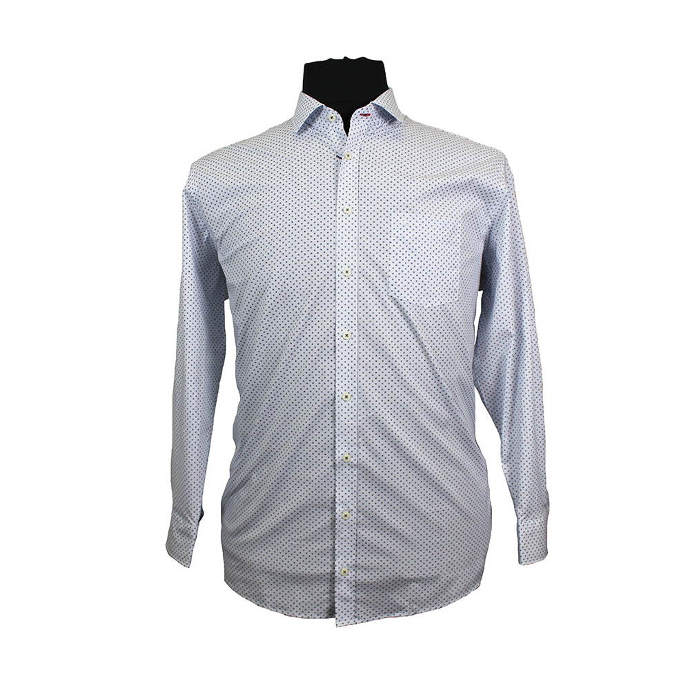 Casa Moda 29014 Stretch Cotton Haphazard Mini Box Pattern Shirt