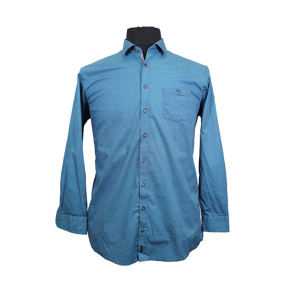 Casa Moda 28967 Stretch Cotton Droplet Pattern Shirt