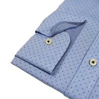 Casa Moda 281891 Easy Care Cotton Mini Hexangonal Pattern Shirt