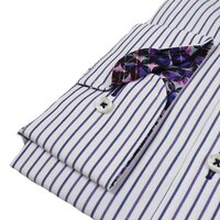Casa Moda 282050 Easy Care Cotton Bengal Stripe Business Shirt