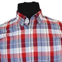 Casa Moda 307904 Cotton Window Pane Check Buttondown Collar Shirt