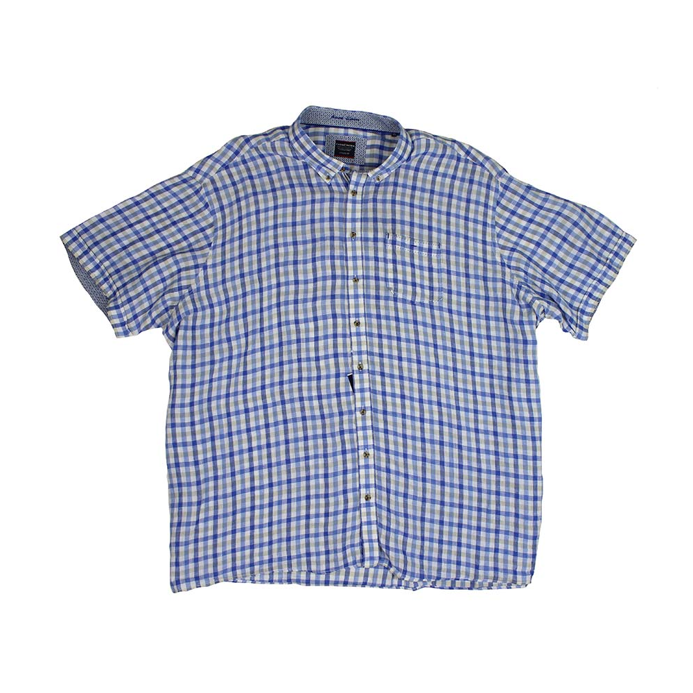 Casa Moda 21931 Pure Linen Small Check Shirt