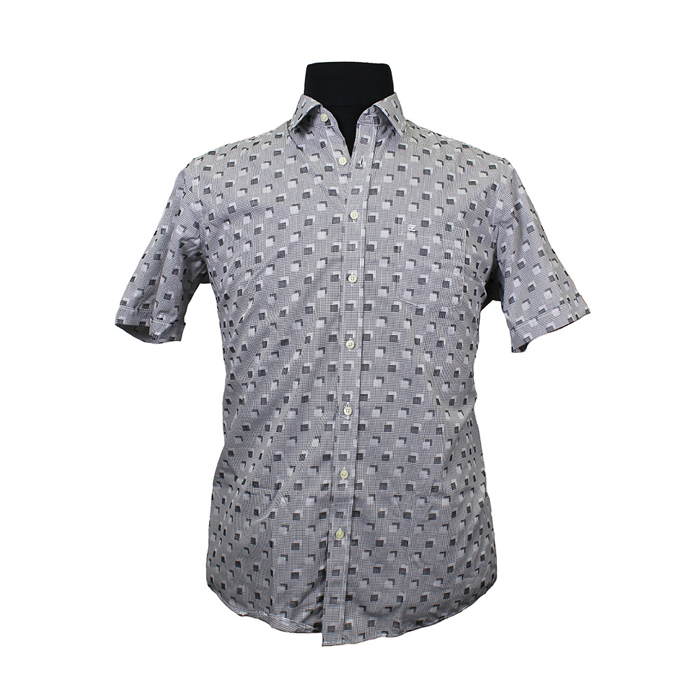 Casa Moda 288807 Cotton Comfort Fit Abstract Box Shirt