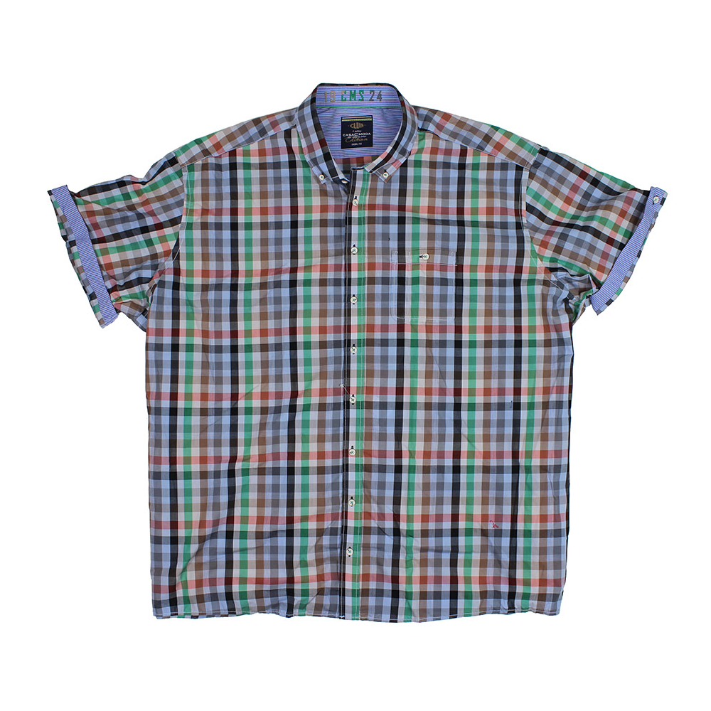 Casa Moda 22271 Cotton Casual Fit Small Pane Check Shirt