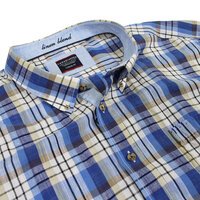 Casa Moda 219141 Cotton Linen Multi Check with Contrast Shirt